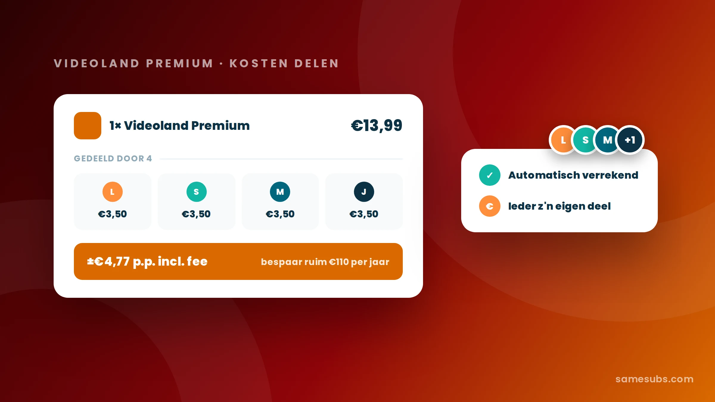 Besparen op Videoland door je abonnement te delen via SameSubs