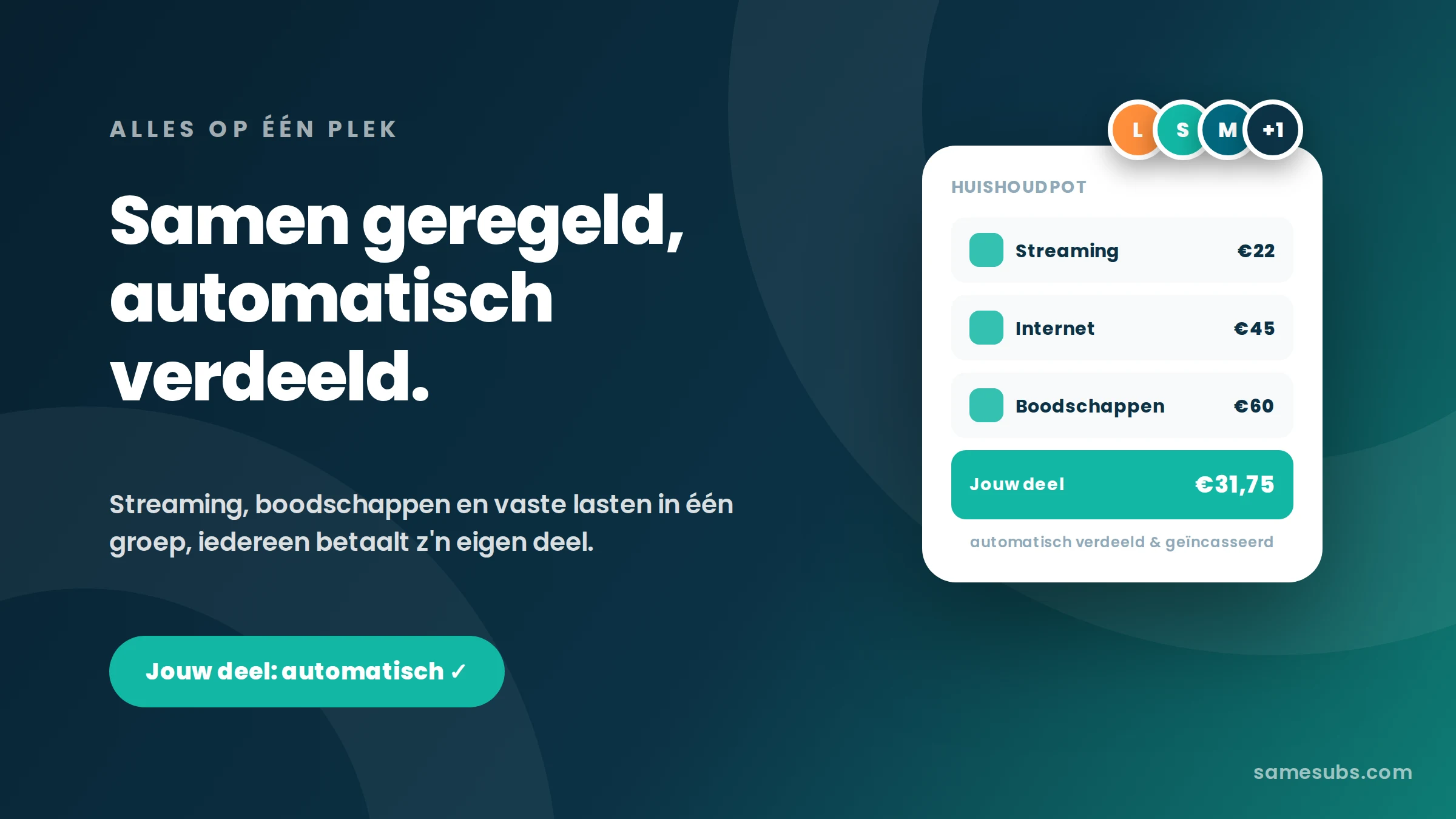 Streamingabonnementen samen delen en iedere maand besparen via SameSubs