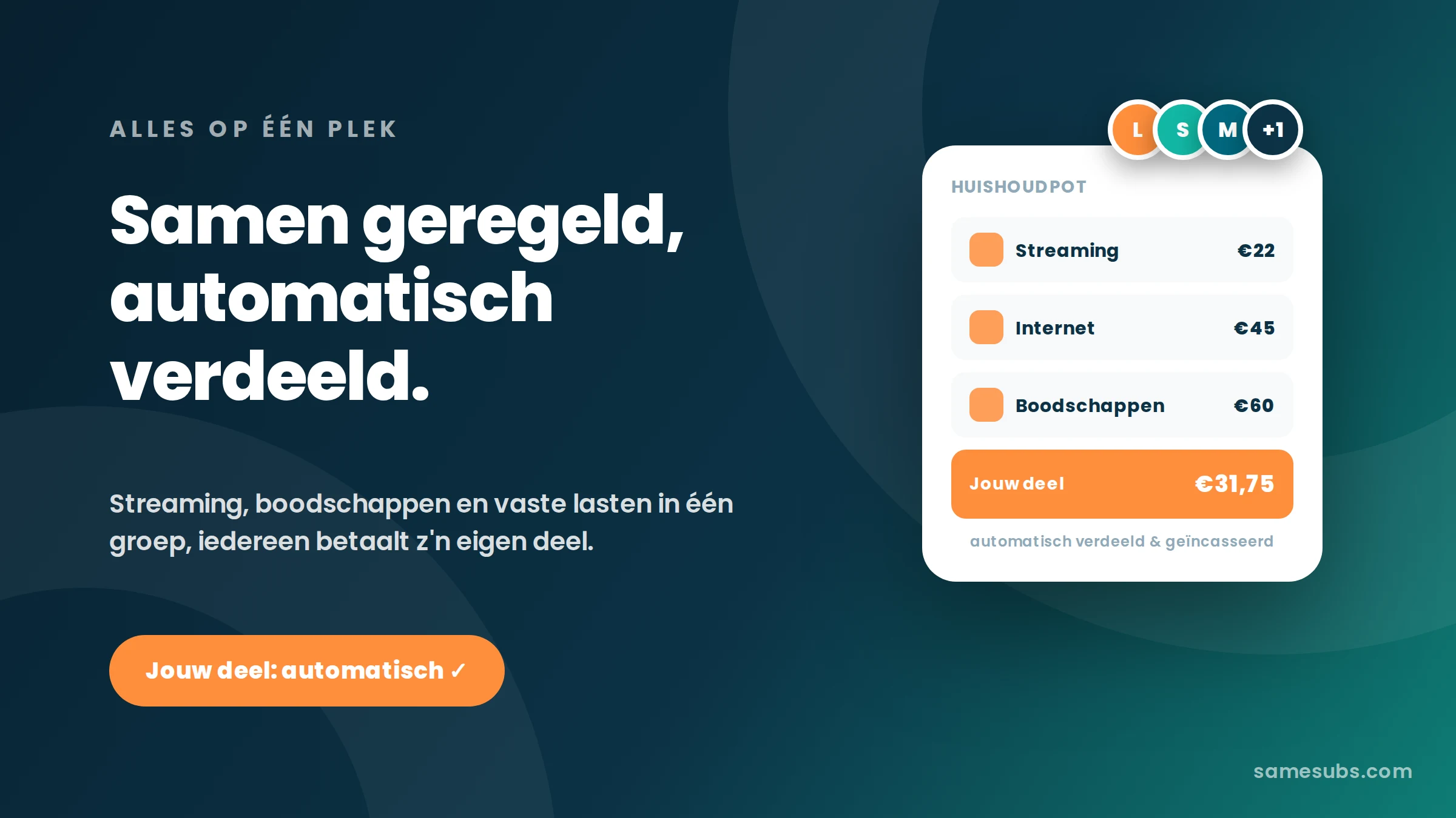 Streaming-abonnementen samen delen via SameSubs en iedere maand minder betalen