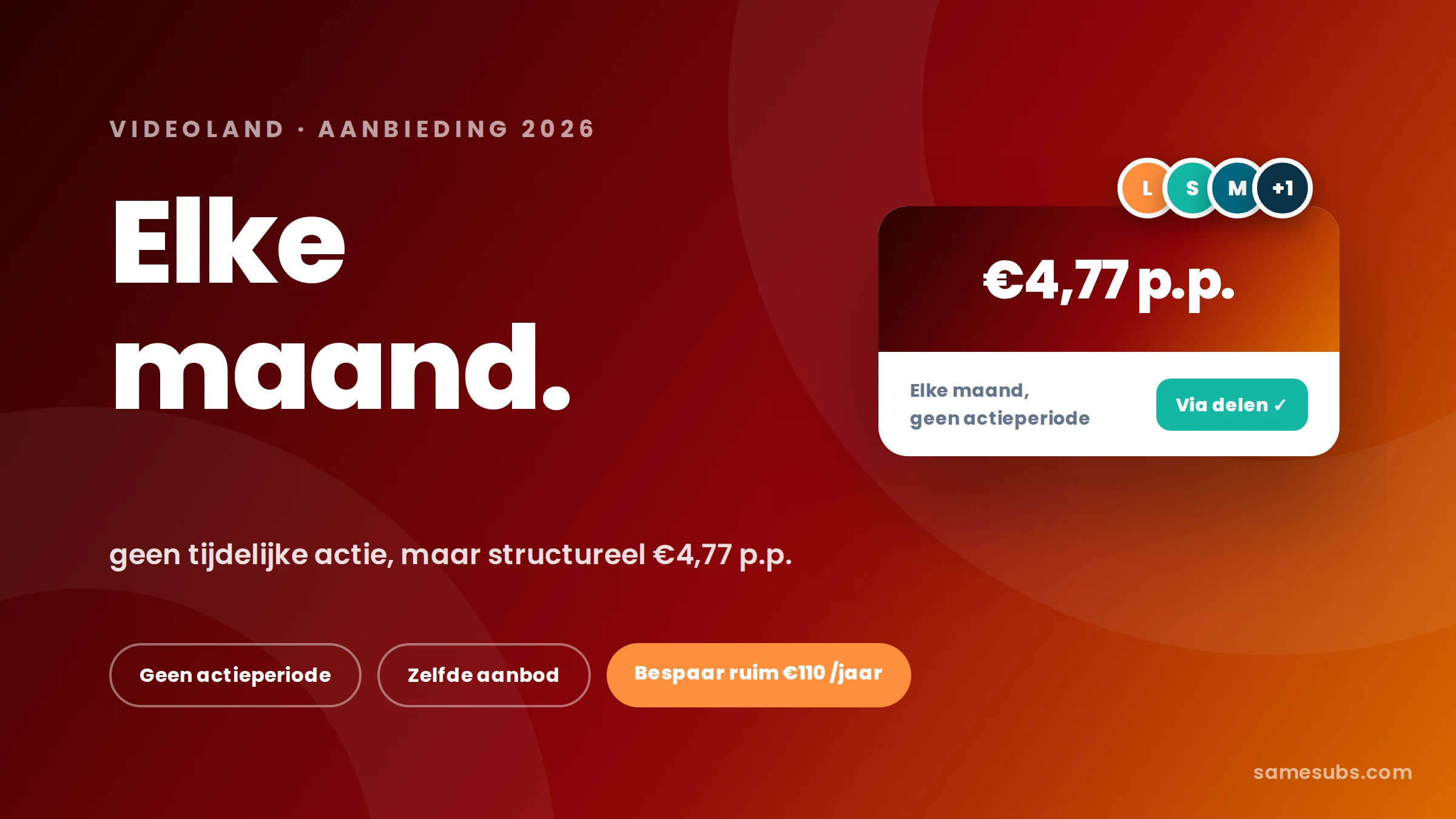 Videoland aanbieding in 2026 | Zo bespaar je elke maand